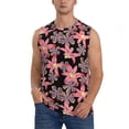 thumbnail image 1 of Bingfone Lilies Flowers Pattern Men's Tank Tops Workout Sleeveless Tee Shirts Running Beach Tanks for Men-Medium, 1 of 4