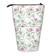 thumbnail image 1 of Bingfone Lilies Flowers Print Telescopic Pencil Bag Pen Holder Pop Up Stationery Case, Stand-up Retractable Transformer Bag Standing Organizer, 1 of 6