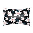 thumbnail image 1 of Bingfone Lilies Flowers Satin Pillowcase for Hair - Standard Size with Zipper Silky & Soft Pillow Covers,20x30 Inches, 1 of 6