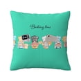 thumbnail image 1 of Bingfone Little Chef Gnome Linen Throw Pillow Covers Cushion Case Pocket Button Vintage Farmhouse Pillowcase for Sofa Couch Bed 16"x16", 1 of 9