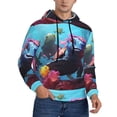 thumbnail image 1 of Bingfone Lively Cute Turtle Men's Drawstring Hoodie Long Sleeve Pocket Sweatshirts-Large, 1 of 6