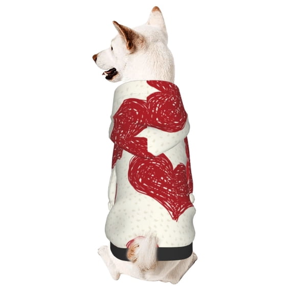 Bingfone Love Dog Clothes Hoodie, Pet Winter Coat,Puppy Sweatshirts For Small Dogs Boy Girl,Suitable For All Breeds-Small