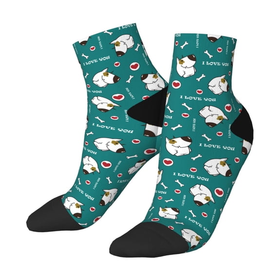 Bingfone Love Dog Design Patterned Men's Women's Casual Cotton Socks
