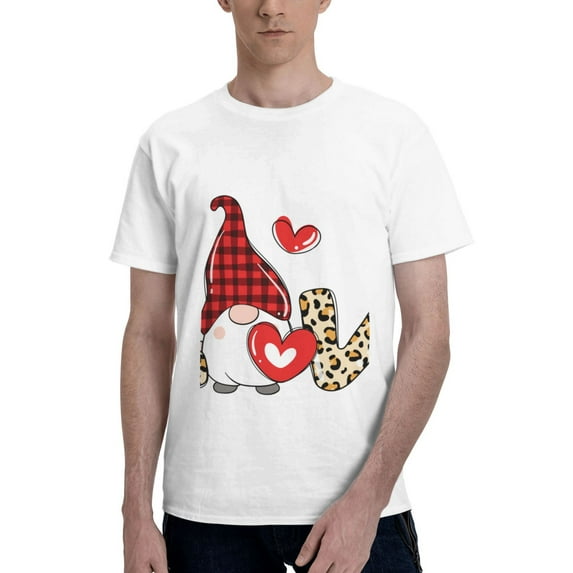 Bingfone Love Gnomes Men'S Loose Fit Short-Sleeve Pocket T-Shirt
