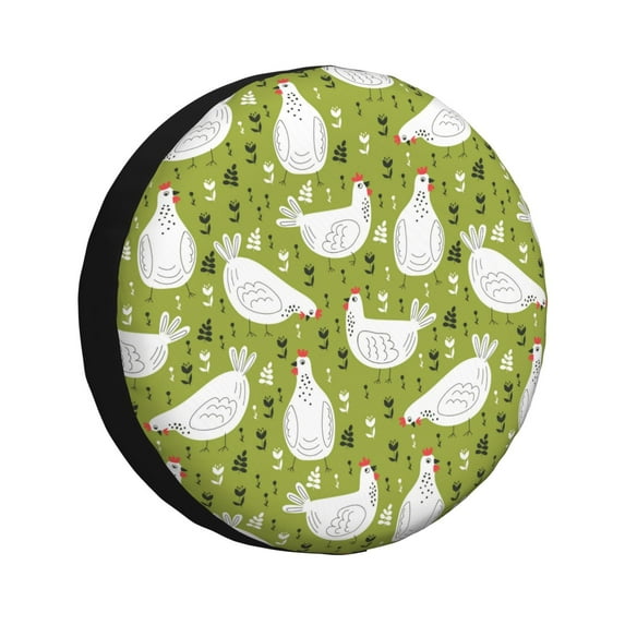 Bingfone Lovely Chickens Spare Tire Cover Weatherproof Universal Wheel Protectors For Rv Camper Travel Trailer Suv Truck 17 Inch