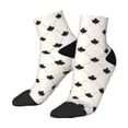 thumbnail image 1 of Bingfone Maple plaid Design Patterned Men's Women's Casual Cotton Socks, 1 of 5