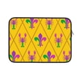thumbnail image 1 of Bingfone Mardi Gras Crayfish And Fleur De Lis Laptop Sleeve Case 15 Inch, 360° Protective Computer Carrying Bag, 1 of 9