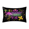 thumbnail image 1 of Bingfone Mardi Gras with Flamingo Print Satin Pillowcase for Hair - Standard Size with Zipper Silky & Soft Pillow Covers,20x30 inches, 1 of 8