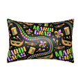 thumbnail image 1 of Bingfone Mardi Gras3 Print Satin Pillowcase for Hair - Standard Size with Zipper Silky & Soft Pillow Covers,20x30 inches, 1 of 8
