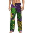 thumbnail image 1 of Bingfone Mardi Gras7 Mens All Over Print Sleep Pajama Pants-Small, 1 of 9