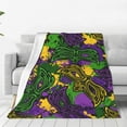 thumbnail image 1 of Bingfone Mardi Gras7 Print Flannel Fleece Blanket Throw Blanket For Bed,Sofa,Couch,Travel,Camping(40"X30"), 1 of 9