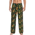 thumbnail image 1 of Bingfone Mask Tropical Flower Mens All Over Print Sleep Pajama Pants-Medium, 1 of 5