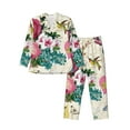 thumbnail image 1 of Bingfone Men'S Pajama Set 2 Piece Loungewear Pjs, Long Sleeve With Pajama Pants-Bird Butterfly Rose, 1 of 9