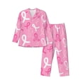 thumbnail image 1 of Bingfone Men'S Pajama Set 2 Piece Loungewear Pjs, Long Sleeve With Pajama Pants-Breast Cancer Awareness (3), 1 of 9