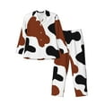 thumbnail image 1 of Bingfone Men'S Pajama Set 2 Piece Loungewear Pjs, Long Sleeve With Pajama Pants-Brown Black Cow, 1 of 9