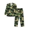 thumbnail image 1 of Bingfone Men'S Pajama Set 2 Piece Loungewear Pjs, Long Sleeve With Pajama Pants-Camouflage Dinosaur, 1 of 9
