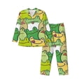 thumbnail image 1 of Bingfone Men'S Pajama Set 2 Piece Loungewear Pjs, Long Sleeve With Pajama Pants-Cartoon Frog, 1 of 9