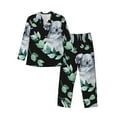 thumbnail image 1 of Bingfone Men'S Pajama Set 2 Piece Loungewear Pjs, Long Sleeve With Pajama Pants-Cartoon Koala Bear, 1 of 9