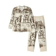 thumbnail image 1 of Bingfone Men'S Pajama Set 2 Piece Loungewear Pjs, Long Sleeve With Pajama Pants-Cows On The Farm, 1 of 9