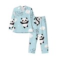 thumbnail image 1 of Bingfone Men'S Pajama Set 2 Piece Loungewear Pjs, Long Sleeve With Pajama Pants-Cute Panda Bear, 1 of 9