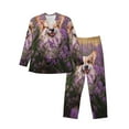 thumbnail image 1 of Bingfone Men'S Pajama Set 2 Piece Loungewear Pjs, Long Sleeve With Pajama Pants-Dog In Lavender Flowers, 1 of 9