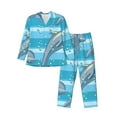 thumbnail image 1 of Bingfone Men'S Pajama Set 2 Piece Loungewear Pjs, Long Sleeve With Pajama Pants-Dolphin, 1 of 9