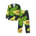 thumbnail image 1 of Bingfone Men'S Pajama Set 2 Piece Loungewear Pjs, Long Sleeve With Pajama Pants-Fresh Avocado, 1 of 9