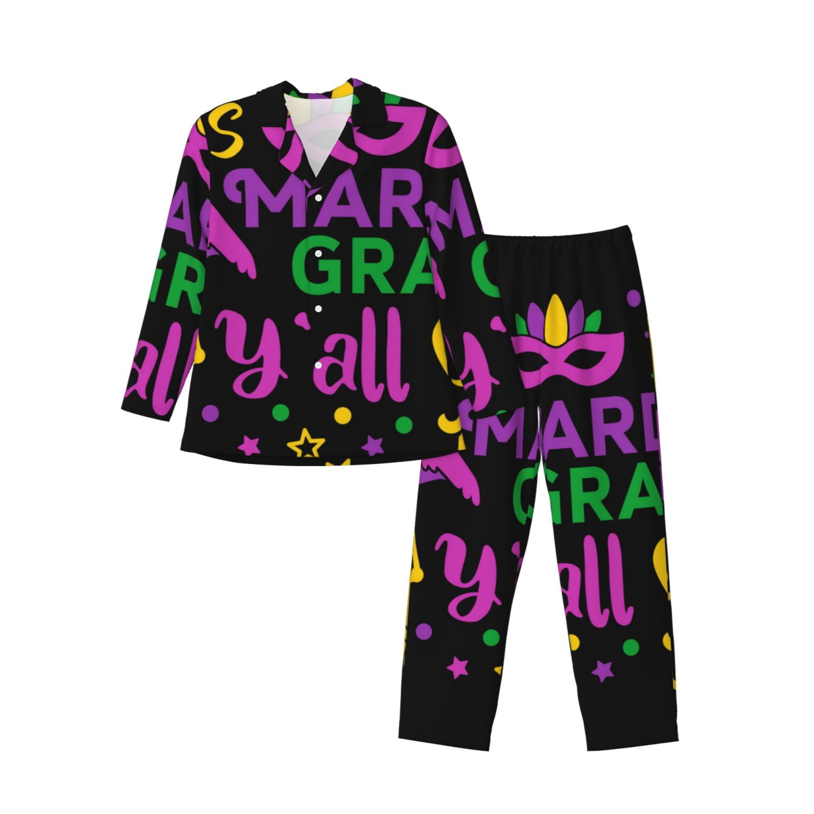 Mardi Gras Drums Long Sleeve Pima Boy's PJ Set main image 1