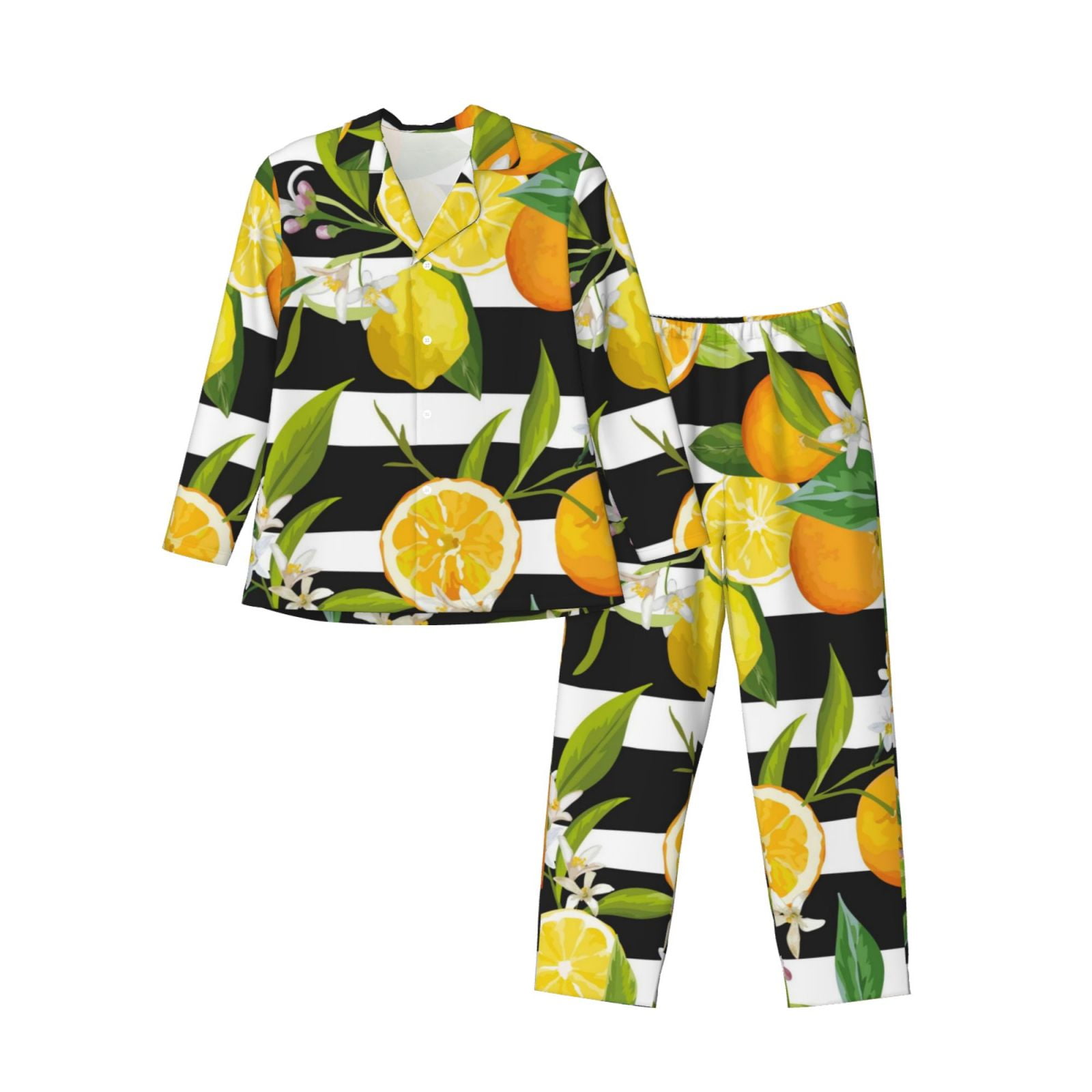 Bingfone Men'S Pajama Set 2 Piece Loungewear Pjs, Long Sleeve With ...