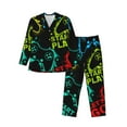 thumbnail image 1 of Bingfone Men'S Pajama Set 2 Piece Loungewear Pjs, Long Sleeve With Pajama Pants-Play Game Start, 1 of 9