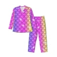 thumbnail image 1 of Bingfone Men'S Pajama Set 2 Piece Loungewear Pjs, Long Sleeve With Pajama Pants-Rainbow Scales2, 1 of 9