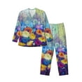 thumbnail image 1 of Bingfone Men'S Pajama Set 2 Piece Loungewear Pjs, Long Sleeve With Pajama Pants-Spring Flower Seasonal, 1 of 9