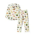 thumbnail image 1 of Bingfone Men'S Pajama Set 2 Piece Loungewear Pjs, Long Sleeve With Pajama Pants-Sushi And Rolls, 1 of 9