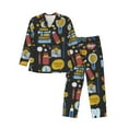 thumbnail image 1 of Bingfone Men'S Pajama Set 2 Piece Loungewear Pjs, Long Sleeve With Pajama Pants-Teeth, 1 of 9
