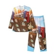 thumbnail image 1 of Bingfone Men'S Pajama Set 2 Piece Loungewear Pjs, Long Sleeve With Pajama Pants-Trip To London, 1 of 9