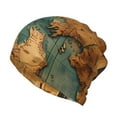 thumbnail image 1 of Bingfone Men Women Slouch Beanie Antique Map Adventure Scene Print Cap Hip-Hop Hat Headwear Hats Turban Unisex, 1 of 8