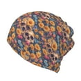 Bingfone Men Women Slouch Beanie Skull daisy colorful Print Cap HipHop