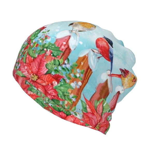 Bingfone Men Women Slouch Beanie Winter Birds on the Fence Print Cap Hip-Hop Hat Headwear Hats Turban Unisex