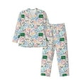 thumbnail image 1 of Bingfone Men's Pajama Set 2 Piece Loungewear PJs, Long Sleeve with Pajama Pants-Back To School, 1 of 7