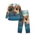 thumbnail image 1 of Bingfone Men's Pajama Set 2 Piece Loungewear PJs, Long Sleeve with Pajama Pants-Cute Swimming Guinea Pig, 1 of 7