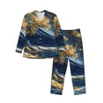 thumbnail image 1 of Bingfone Men's Pajama Set 2 Piece Loungewear PJs, Long Sleeve with Pajama Pants-Golden Fantasy Landscape, 1 of 7