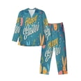 thumbnail image 1 of Bingfone Men's Pajama Set 2 Piece Loungewear PJs, Long Sleeve with Pajama Pants- Happy Easter-X-Large, 1 of 7