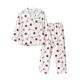 thumbnail image 1 of Bingfone Men's Pajama Set 2 Piece Loungewear PJs, Long Sleeve with Pajama Pants-Ladybug With Dandelion, 1 of 7
