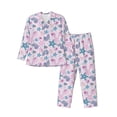 thumbnail image 1 of Bingfone Men's Pajama Set 2 Piece Loungewear PJs, Long Sleeve with Pajama Pants-Sea Shells 3, 1 of 7