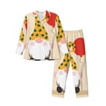 thumbnail image 1 of Bingfone Men's Pajama Set 2 Piece Loungewear PJs, Long Sleeve with Pajama Pants-Three Gnomes With Balloons, 1 of 7