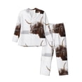 thumbnail image 1 of Bingfone Men's Pajama Set 2 Piece Loungewear PJs, Long Sleeve with Pajama Pants-Yak, 1 of 7