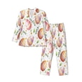 thumbnail image 1 of Bingfone Men's Pajama Set 2 Piece Loungewear PJs, Long Sleeve with Pajama Pants- colorful easter eggs-X-Large, 1 of 7