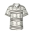 thumbnail image 1 of Bingfone Men's Short Sleeve Button Down Shirts Hawaiian Anchors and Ropes Printed Beach Shirt, 1 of 1