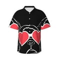 thumbnail image 1 of Bingfone Men's Short Sleeve Button Down Shirts Hawaiian Animal Bulldog French Printed Beach Shirt, 1 of 7