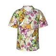 thumbnail image 1 of Bingfone Men's Short Sleeve Button Down Shirts Hawaiian Butterflies2 Printed Beach Shirt, 1 of 7